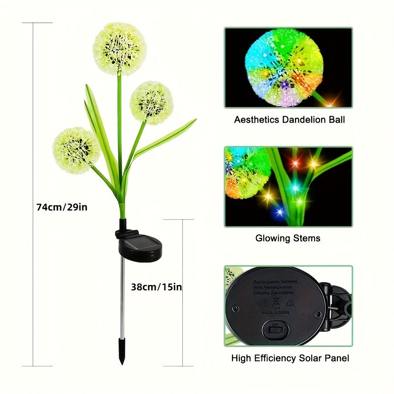 Luces de jardín LED de lechuga solar - Luces decorativas IP65 para exteriores con brillo colorido, ideales para Navidad, césped y plantas en macetas, decoraciones solares para exteriores, iluminación hortícola, exhibición de luces vibrantes, luces durade