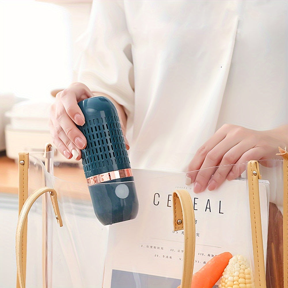 Máquina de Limpieza de Frutas y Verduras, Limpiador de Frutas y Verduras, Purificador de Alimentos Inalámbrico USB, Dispositivo Limpiador para Lavar Frutas, Verduras, Arroz, Carne y Vajilla (Azul)