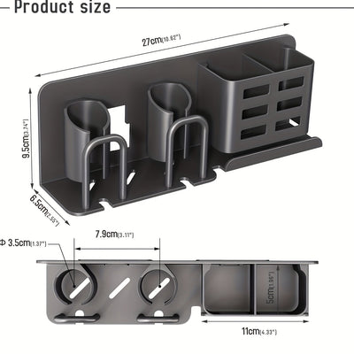 Soporte de cepillo de dientes de aluminio montable en la pared, soporte de cepillo de dientes y pasta de dientes, soporte de afeitar para ducha, sin taza, uso sin electricidad, para baños, niños