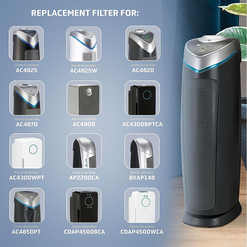 Filtro de repuesto compatible con el purificador de aire Germ Guardian HEPA b, reemplaza el filtro FLT4825 para modelos B AC4300bptca, AC4900ca, AC4825, AC4825dlx, AC4850pt, cdap4500bca, cdap4500wca, AC4820, apto para el modelo pure guardian ap2200ca y b