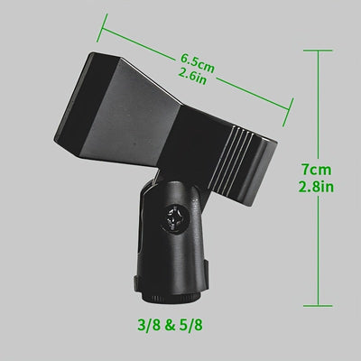 Soporte de clip para micrófono universal de 4 piezas para soporte de micrófono, compatible con adaptadores de 3/8" y 5/8