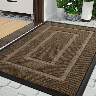 Alfombra de entrada antideslizante DAJIANG, resistente y lavable, con superficie texturizada para mejor agarre, ideal para uso en interiores/exteriores, alfombra decorativa navideña, alfombra para entrada moderna y duradera