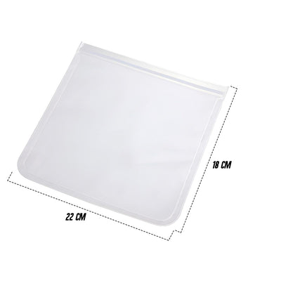 Bolsas Silicona x5 Hermética 400ml Reutilizables Para Alimentos MANA-0073