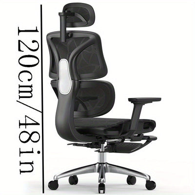 Butaca Ergonómica con Soporte Lumbar - Altura Ajustable, Base de Metal Resistente, Asiento Acolchado - Para Hogar, Gaming, Oficina - Sin Necesidad de Energía, Fácil Montaje - Diseño Moderno en , Asiento Cómodo, Costuras Reforzadas