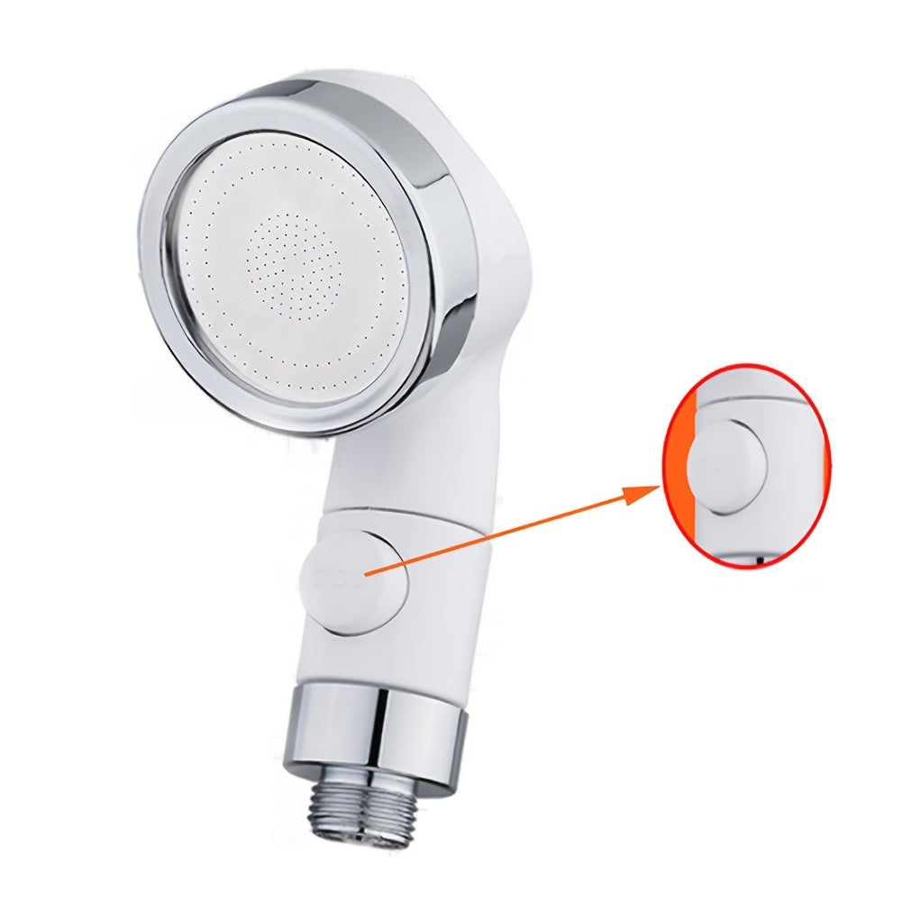 Rociador de Ducha Montado en Pared - Función Dual con Chorro Ajustable, Nebulización Fina para Salones de Peluquería y Hogar, Plástico Duradero e Acero Inoxidable, Blanco, Soporte para Rociador, Equipo para Barberías, Accesorio Moderno para Baño, Materia
