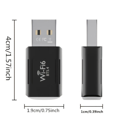 LEINSIS 900Mbps WiFi 6 Dual-Band 2.4G/5G Adaptador USB - Tarjeta de red inalámbrica de alta velocidad 802.11ax para portátiles y escritorios Mac, Plug & Play, no necesita controlador, diseño compacto, adaptador de red inalámbrica para portátiles, adaptad