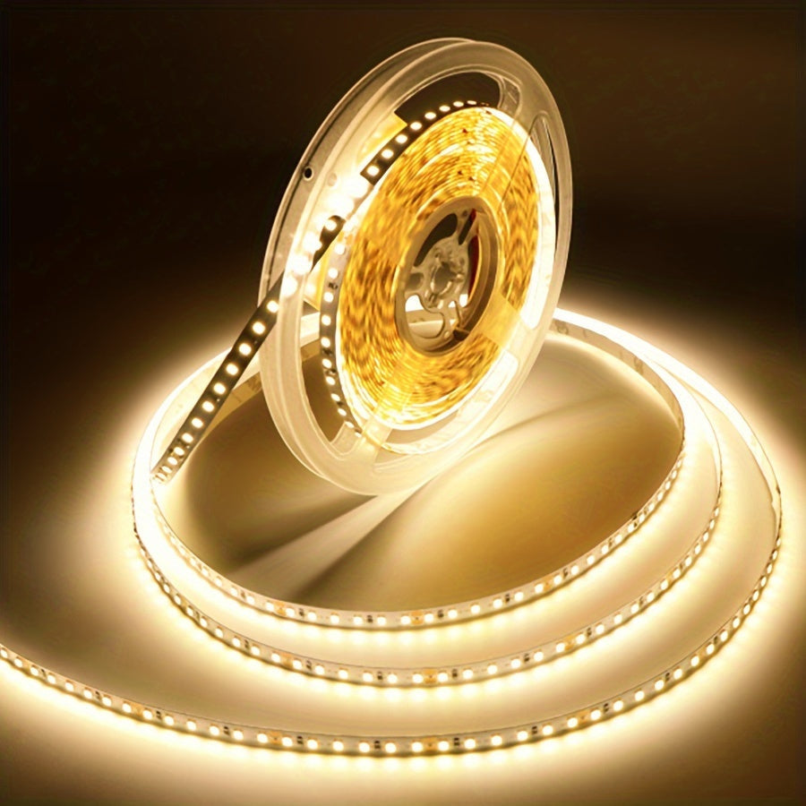 Tiras de Luz LED SMT de 32.8ft/10Metros 24V, 2835 120LED/Metro, Tira de Luces Suaves y Coloridas para Sala de Estar, Estudio, Cocina, Dormitorio, Bar, Decoraciones de Escaleras, Material Plástico, Sin Batería, Alimentado por CC (sin Fuente de Alimentació