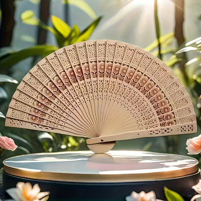 30 abanicos de boda de bambú vintage - Diseño floral elegante, compactos y portátiles, ideales para decoraciones de fiestas de boda y regalos de verano, decoraciones de boda, perfectos para Navidad, ideal para Acción de Gracias.