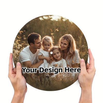 1 pieza de alfombrilla personalizada para giradiscos de vinilo RSHUBINO - Diseño de fotos personalizadas, base de goma antideslizante, regalo ideal para familiares y amigos, perfecto para vacaciones y cumpleaños, regalos para amantes de la música