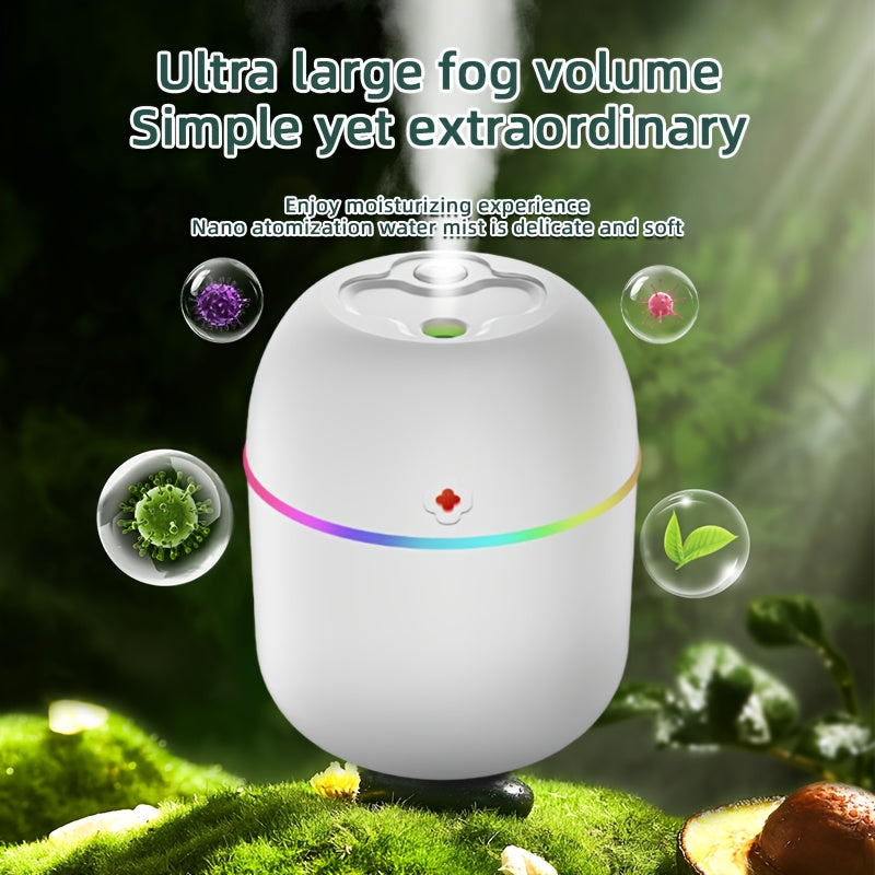 Humidificador de Hierba de la Suerte con USB y Luz Nocturna - Funcionamiento Silencioso, Ideal para Dormitorio, Oficina o Coche | Máquina de Ambientación Colorida, Difusor Aromático, Excelente Elección para Regalos en Pascua, Navidad y Fiestas