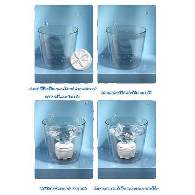 Mini Lavadora Plegable, Lavadora Redonda Portátil, Alimentada por USB, ≤36V, Sin Batería, para Viajes, Hotel, Hogar, Alquiler