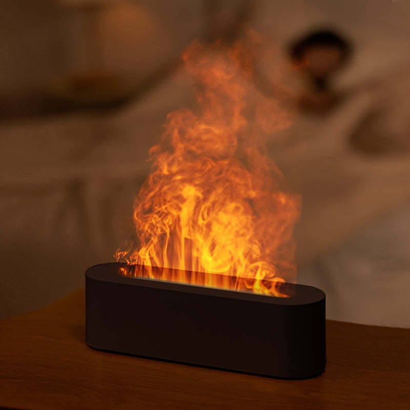1pc Lámpara de Simulación de Fuego 150ml con Alimentación USB, Luz RGB y Temporizador para Humidificador Decorativo de Purificación del Aire para Dormitorio u Oficina