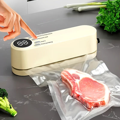 Kit de sellador de vacío USB compacto con pantalla digital - Sellado rápido, incluye bomba y bolsas herméticas, perfecto para la conservación de alimentos, snacks, carnes, frutas y verduras - Diseño que ahorra espacio, 36V, sellador de vacío para aliment