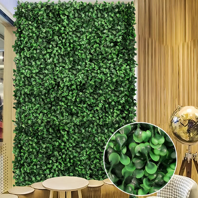 3 paneles artificiales de boxwood en forma de viña - Pared faux de hierba PE resistente a UV, 119.99cm x 59.99cm, decoración grande para exteriores/interiores, jardín, patio, hotel, fiestas de Christmas, Halloween, duradera, apariencia natural, no se nec