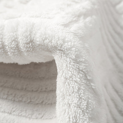Alfombra de baño gruesa y absorbente de color sólido, cojín suave para el baño, alfombra cuadrada para sala de estar y dormitorio, alfombra de felpa a rayas antideslizante para la entrada.