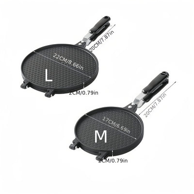 SHAON 1pc Sartén para Waffles de Mango Largo Antiadherente - Resistente a Arañazos y Óxido, Ideal para Cones de Helado DIY, Gofres, Pasteles - Fácil de Limpiar, Adecuado para Cocinas Domésticas y Comerciales, Equipo de Cocina Moderno, Superficie Easyclea