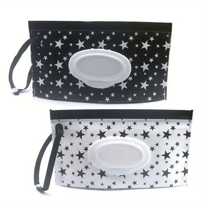 Juego de 2 cajas para toallitas, bolsa reutilizable para toallitas portátil, dispensador de toallitas, porta toallitas de viaje, regalos para Navidad y Halloween
