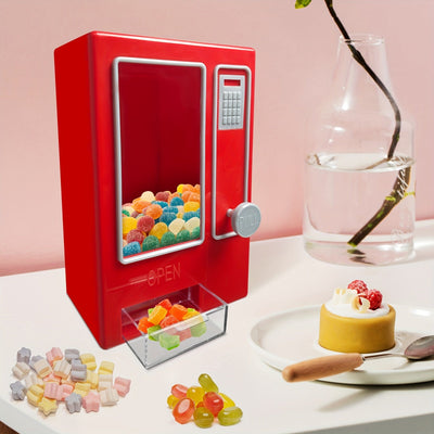 1pc Máquina de dulces manual roja, sin batería ni electricidad necesaria, máquina retro mini para vender golosinas, accesorio ideal para la cocina y regalo perfecto para jóvenes