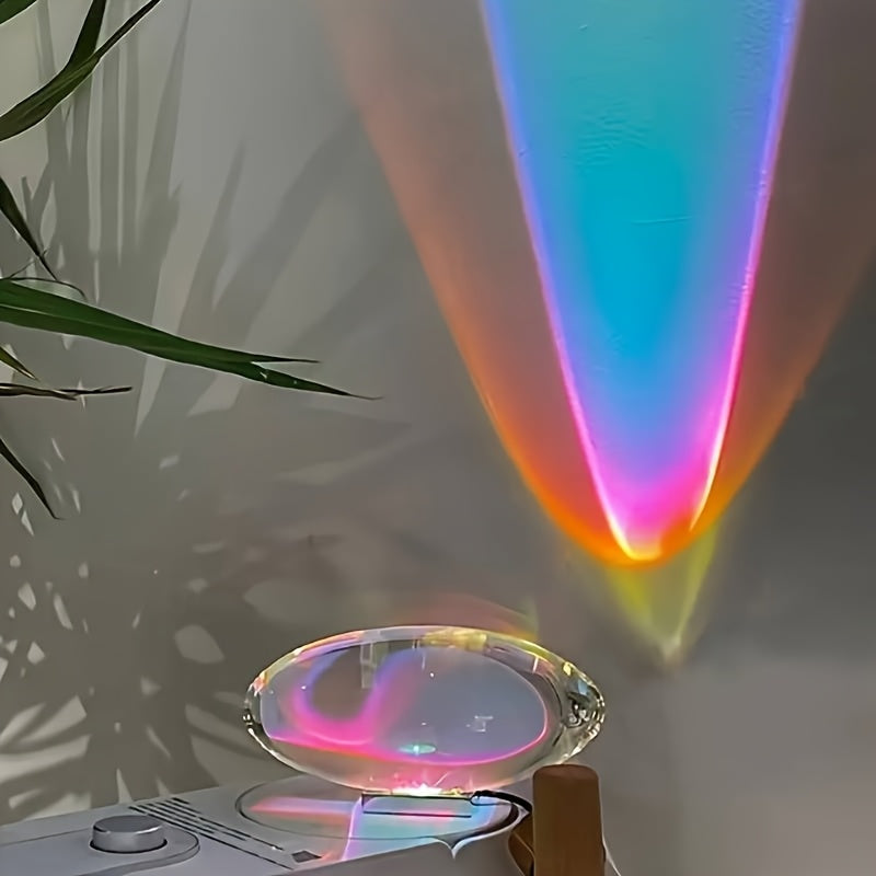 Decoración Esencial de Halloween/Navidad: Lámpara de Mesa LED con Proyección Cristal y Cambio de Colores - Luz Ambiental USB, Ideal para Dormitorios, Comedores y Bares - Regalo Perfecto para el Hogar, Diseño Minimalista, Elegancia Artesanal, Elección de