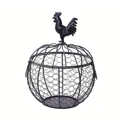 Canasta para huevos, canasta de frutas, bocadillos de nueces, cesta de almacenamiento de hierro, adornos artesanales, cestas para estanterías