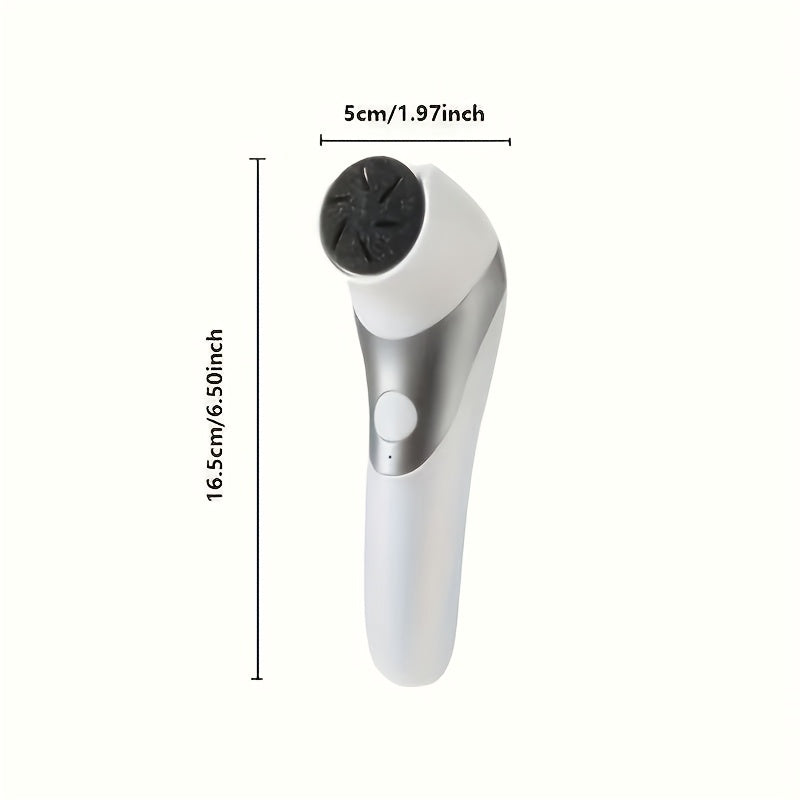 Eliminador de callos de pies eléctrico recargable por USB con 2 cabezas de molienda - Portátil, limpia profundamente la piel muerta y elimina callos para pies suaves y lisos, eliminador de callos para pies