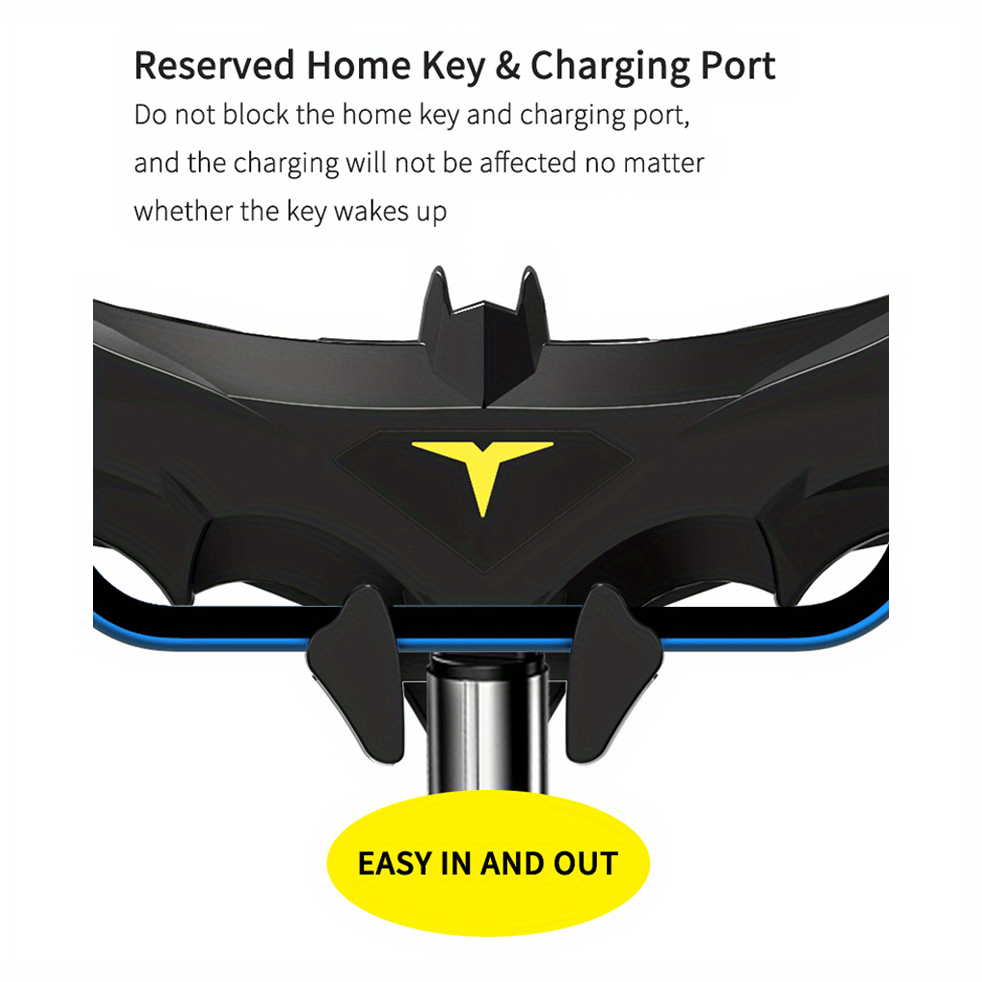 Soporte para Teléfono de Coche Batman de Warner Bros., Soporte en Forma de Murciélago, Compatible con Dispositivos de 10.16-16.51 cm