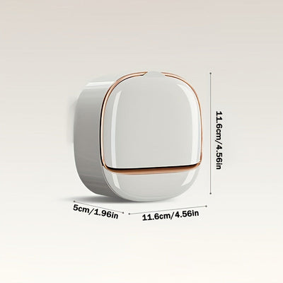 Dispensador de Jabón de Pared 1pc con Drenaje, Instalación Sin Taladro, Diseño Rectangular de Plástico en Verde/Blanco o Blanco/Dorado Rosa, Perfecto para Baño, Cocina y Almacenamiento de Fregadero
