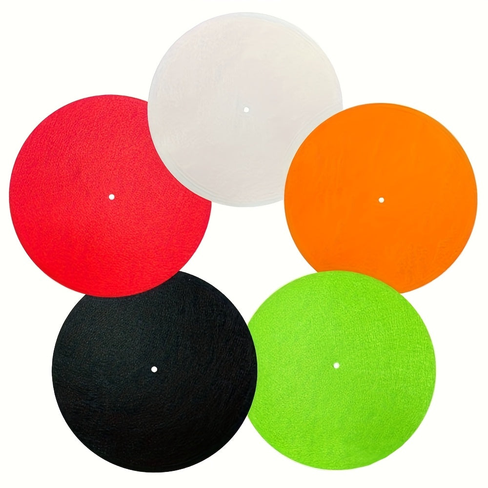 1 pieza de tapete de disco para giradiscos, nuevo tapete de color sólido impreso digital con suela antideslizante para discos de vinilo.