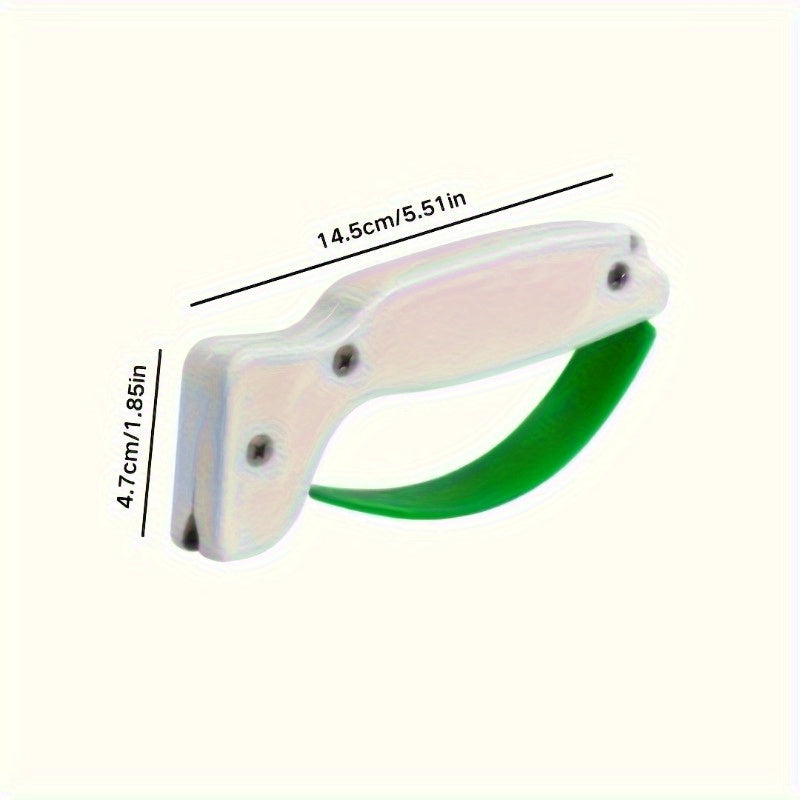 1/5 piezas, cuchilla de herramienta multifuncional, equipada con piedra de afilado de acero de tungsteno y base antideslizante de PVC - afilador de cuchillos portátil manual, adecuado para cuchillos, hachas, pequeños cuchillos de bolsillo, herramientas d