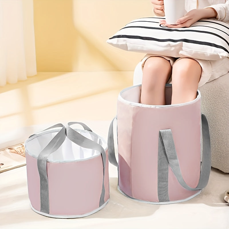 Cubo de baño de pies plegable, portátil, pierna profunda, sin perfume, no eléctrico, sin batería, sin adaptador de corriente, con nombre de marca Explore, para el hogar, dormitorio
