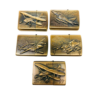 Encendedor x4 Mecheros Metálicos Vintage Recargable ENC04