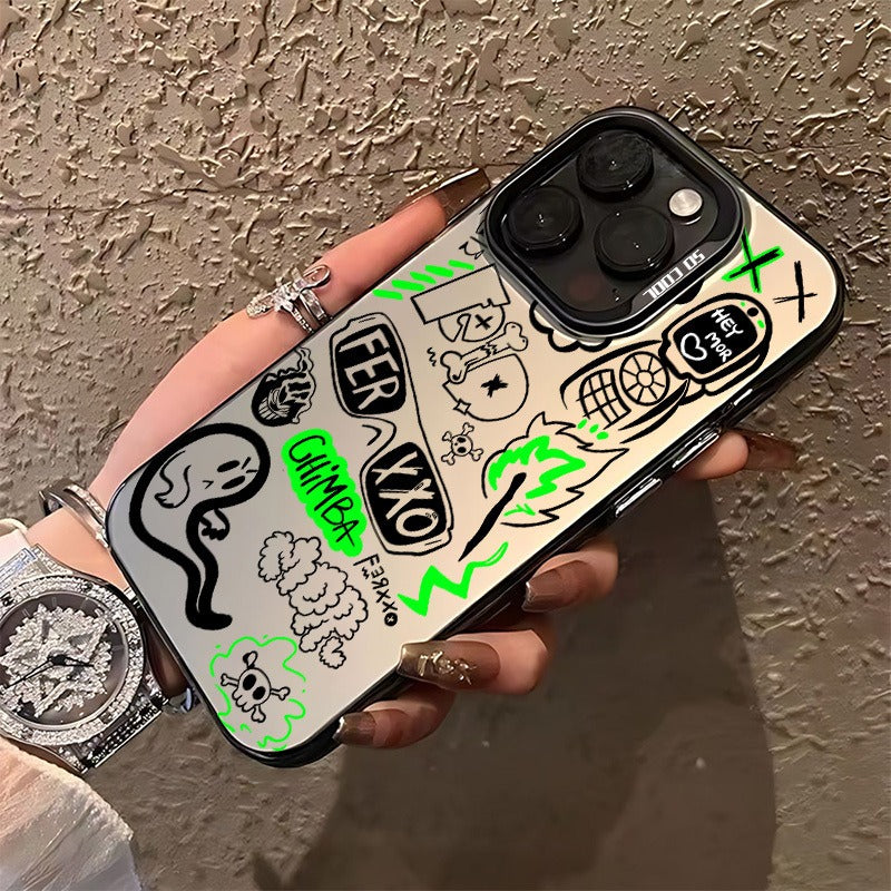 Fundas para Móvil de TPU con Diseño de Dibujos Animados y Láser Esmerilado Adecuadas para la Serie Apple iPhone 16 15 14 13 12 11 XS XR X 8 7 Mini Plus Pro Max SE, Regalo de Halloween, Regalo de Pascua, Cumpleaños, Novia, Novio, Amigos o Para Ti