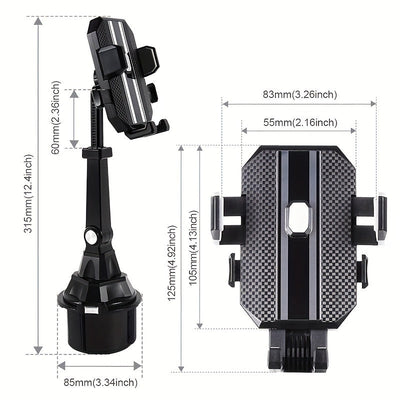 Portavasos ajustable para automóvil Soporte para teléfono celular Soporte universal para vasos de agua para automóvil Soporte para teléfono celular móvil, para Iphone 13