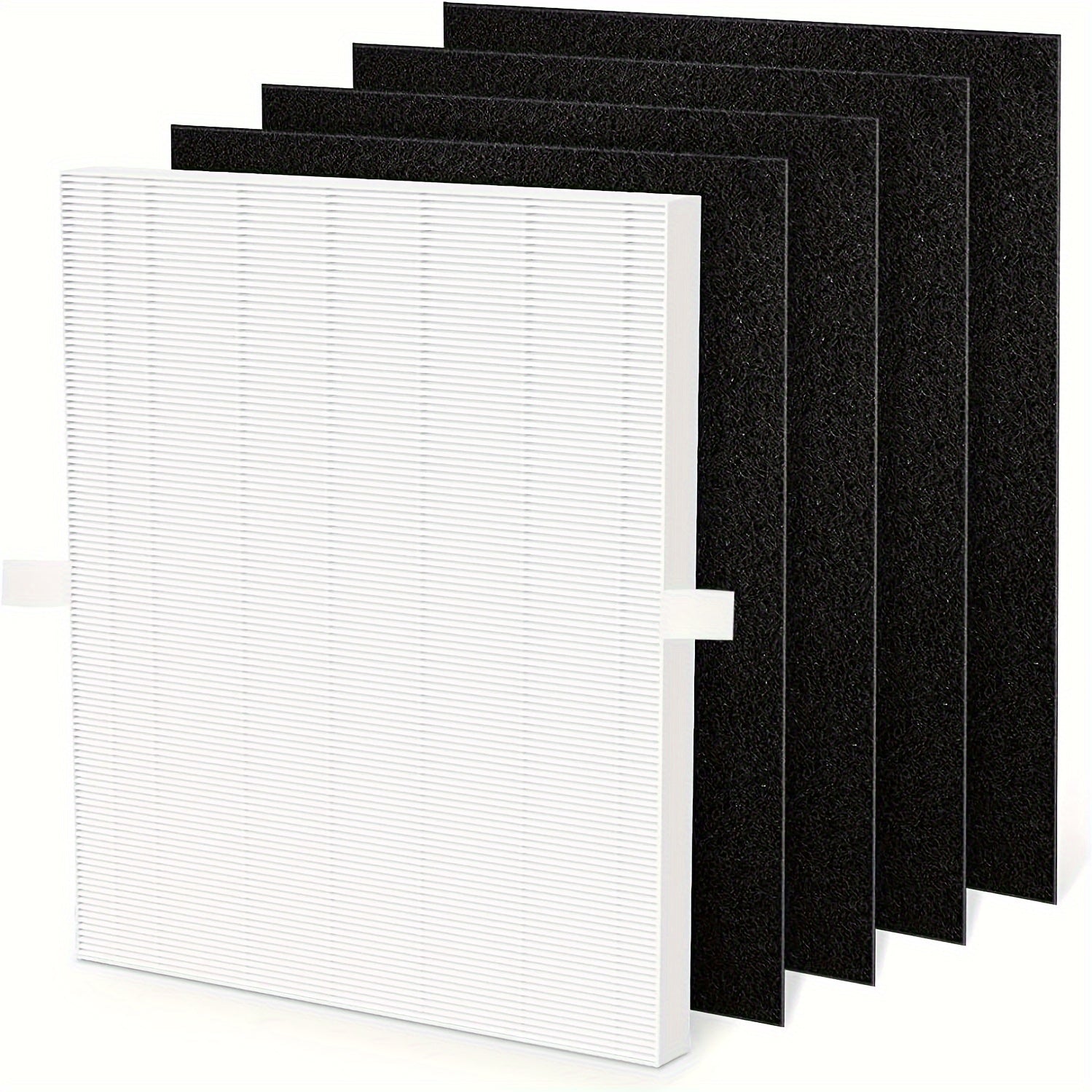 Juego de filtros de repuesto Winix PlasmaWave, 1 filtro HEPA verdadero + 4 prefiltros de carbón, compatible con purificadores de aire C535, 5300-2, 6300-2, P300, 9000, 5000, 5000B, material duradero de plástico y papel