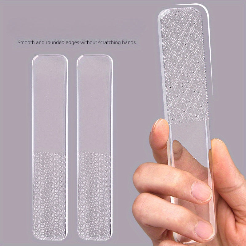 Removedor de Vidrio Nano & Lima para Pies - Herramienta Exfoliante Portátil sin Batería para Cutículas, Talones y Pieles Muertas Color Beige Claro - Instrumento de Pedicura y Manicura Sin Alcohol para Viajes