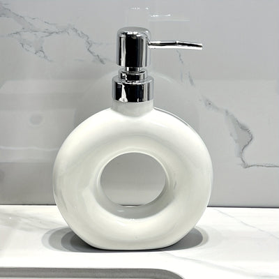 Botella de cerámica elegante y de lujo con diseño premium, ideal para almacenar jabón líquido, ligera y fácil de transportar