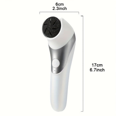 Exfoliador Eléctrico de Pies - para Pulido y Cuidado en Beige Claro Seco, Herramienta Portátil de Pedicura para Piel Dura y Agrietada, con Cabezales Reemplazables, Removedor Recargable, Cuidado Profesional