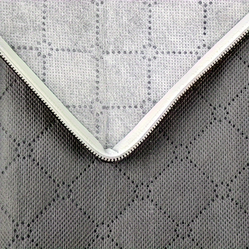 1 Pieza, Bolsa De Almacenamiento Con Cremallera, De Gran Capacidad, Organizador De Ropa, Versátil, Con Asa, Contenedor A Prueba De Polvo Para Armario