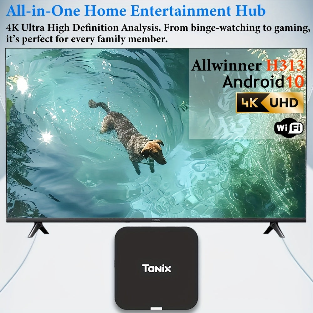 ¡Pequeño pero poderoso! Caja de TV Android 10.0 Allwinner H313 Quad-Core, 4K 60 FPS, para montar en pared o colocar detrás del televisor