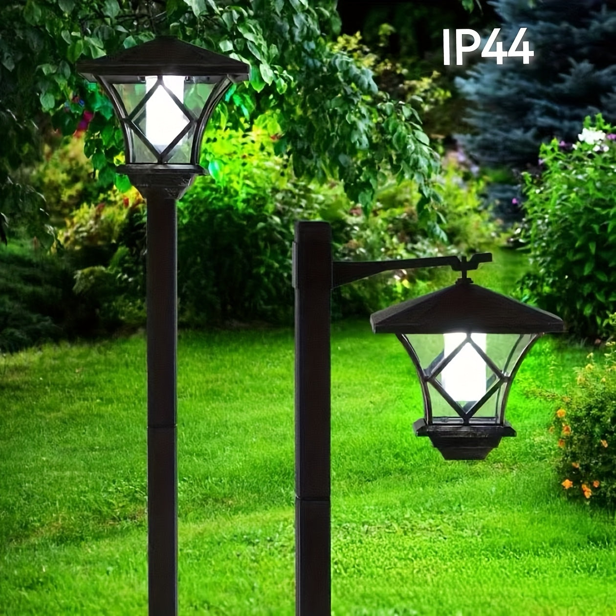 Lámpara solar de jardín LED de 1.5 metros, doble uso, para exteriores, decoración de paisaje, iluminación para patio, jardín o festivales