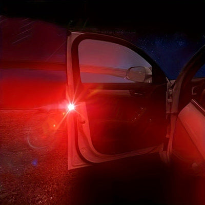 Conjunto de 4 Luces LED para Puertas - Luces Rojas Anticolisión para Coches, Plástico Duradero, Fácil Instalación, Mejora la Visibilidad y Seguridad Nocturna, Compatible con Varios Modelos de Automóviles, Barras Luminosas para Vehículos