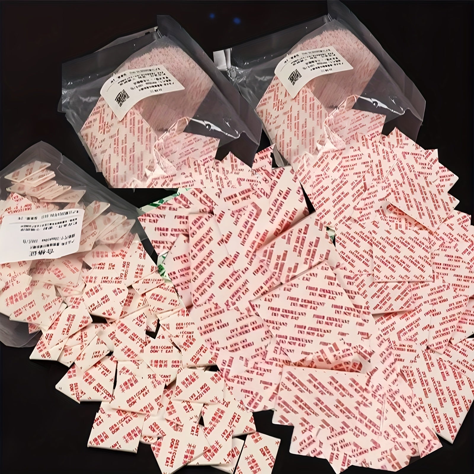 100 tabletas Absorbente Deshumidificador Anti-moho Alimentos Medicina Arroz Frutos secos Zapatos Bolsas de ropa Papel absorbente para comida de perro y gato Todo tipo de humedad