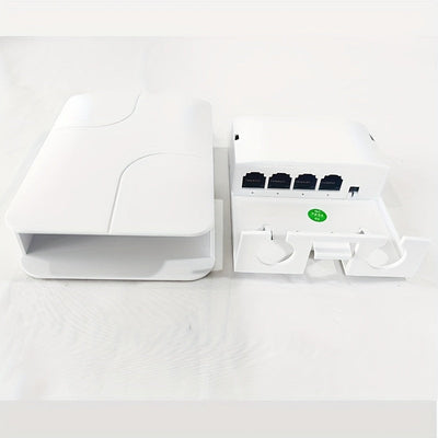 Extensor PoE de Alta Calidad para Exteriores 1 a 3, Repetidor PoE de 100Mbps con 2.54cm y 3 Salidas, Plug and Play, Funciona para Cámaras CCTV