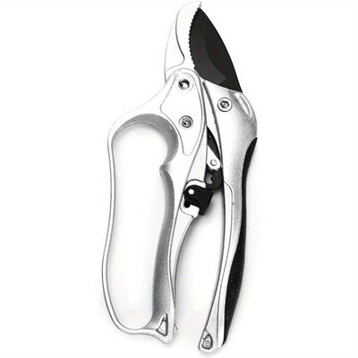 Tijeras de jardín con ratchet - Tijeras de jardín ligeras de aluminio, especializadas para podar frutales y ahorrar esfuerzo al cortar plantas, tijeras de mano esenciales para el jardinerismo