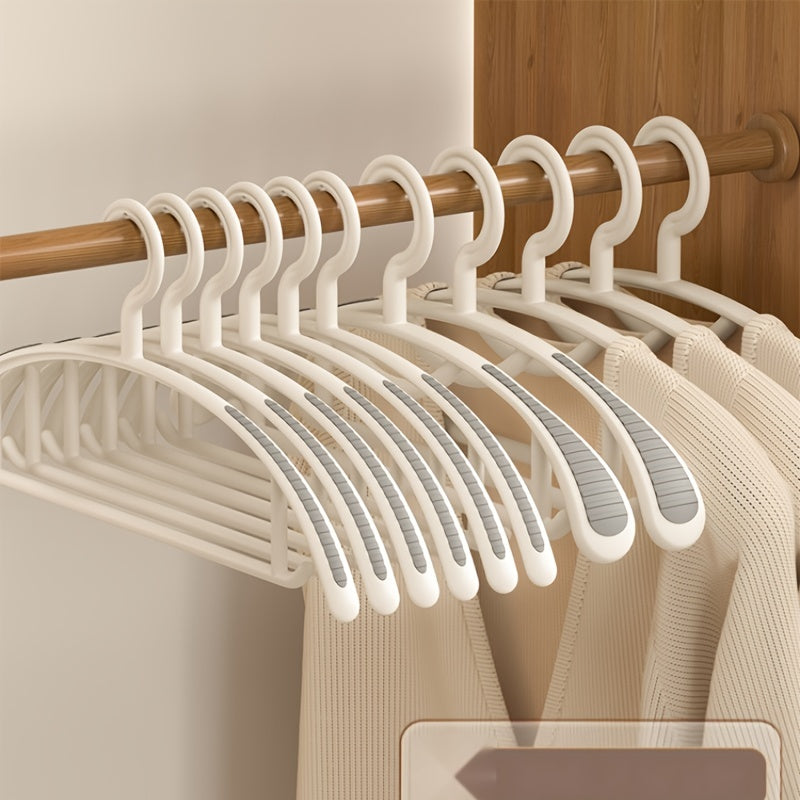 10 Piezas, Colgador Que No Deja Marcas, La Ropa Del Hogar No Puede Permitirse Bolsas Y No Se Deforma, Estante Para Ropa, Secado De Ropa, Antideslizante, Ángulo Antihombro, Colgador Para Colgar Para El Armario