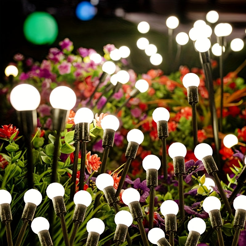 Luces de Columpio Estelares con Energía Solar - 6 LED, Opciones de Blanco Cálido o Multicolor para Decoración de Jardín y Patio Trasero