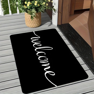 1 pieza de alfombrilla de bienvenida - Antideslizante, resistente al desgaste, fácil de limpiar, alfombrilla rectangular para interiores y exteriores, entrada, patio, áreas de alta circulación, lavable en máquina, alfombrilla de bienvenida para interiore