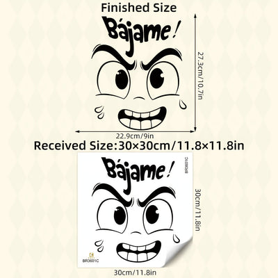 1 pieza de Calcomanía para Tapa de Inodoro con Expresión Creativa en Español BRUP - "¡Súbeme!" Diseño de Cara de Dibujos Animados, Pegatina Fácil y Extraíble de PVC para Baño, Dormitorio, Sala de Estar, Decoración de Porche, Adhesivos para Inodoros