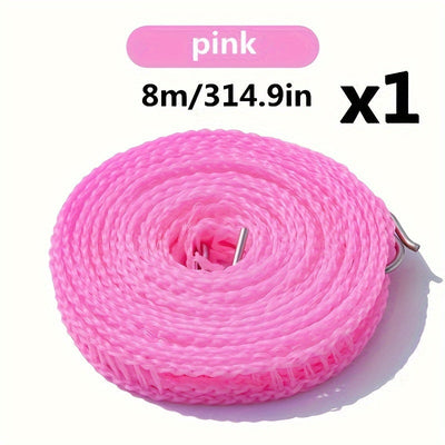 1 Tendedero Portátil, Tendedero Engrosado Mejorado, Cuerda De Secado Antideslizante A Prueba De Viento, Cuerda Para Colgar Ropa De Secado De Camping, Suministros De Lavandería Para El Hogar Interior Y Exterior, Accesorios Para Acampar Al Aire Libre, Acce