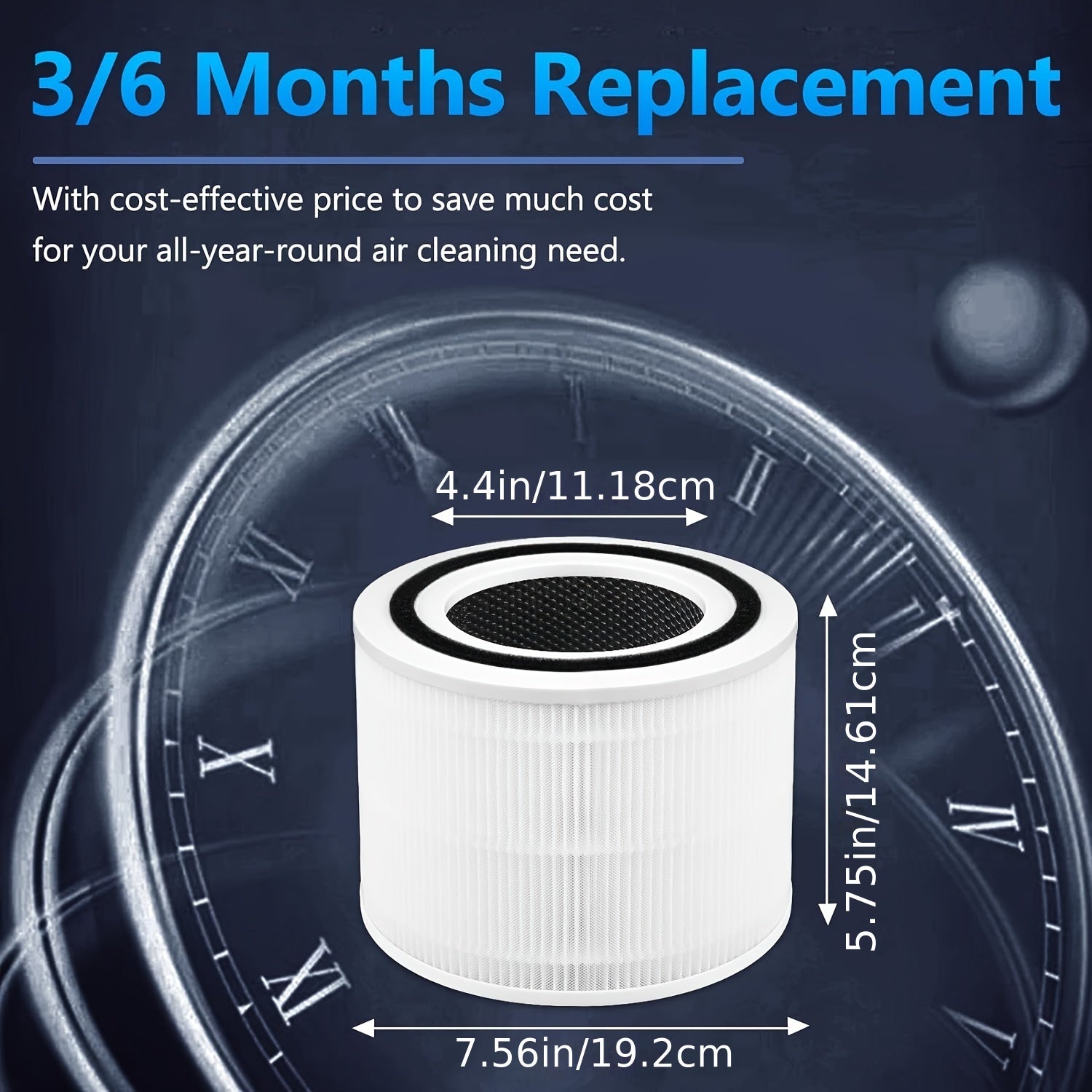 2pcs Filtros de Repuesto para Purificador de Aire LEVOIT Core 300 & 300S - H13 True HEPA, Eliminación de Pelo de Mascotas, Eliminador de Olores, Compatible con la Serie Core 300